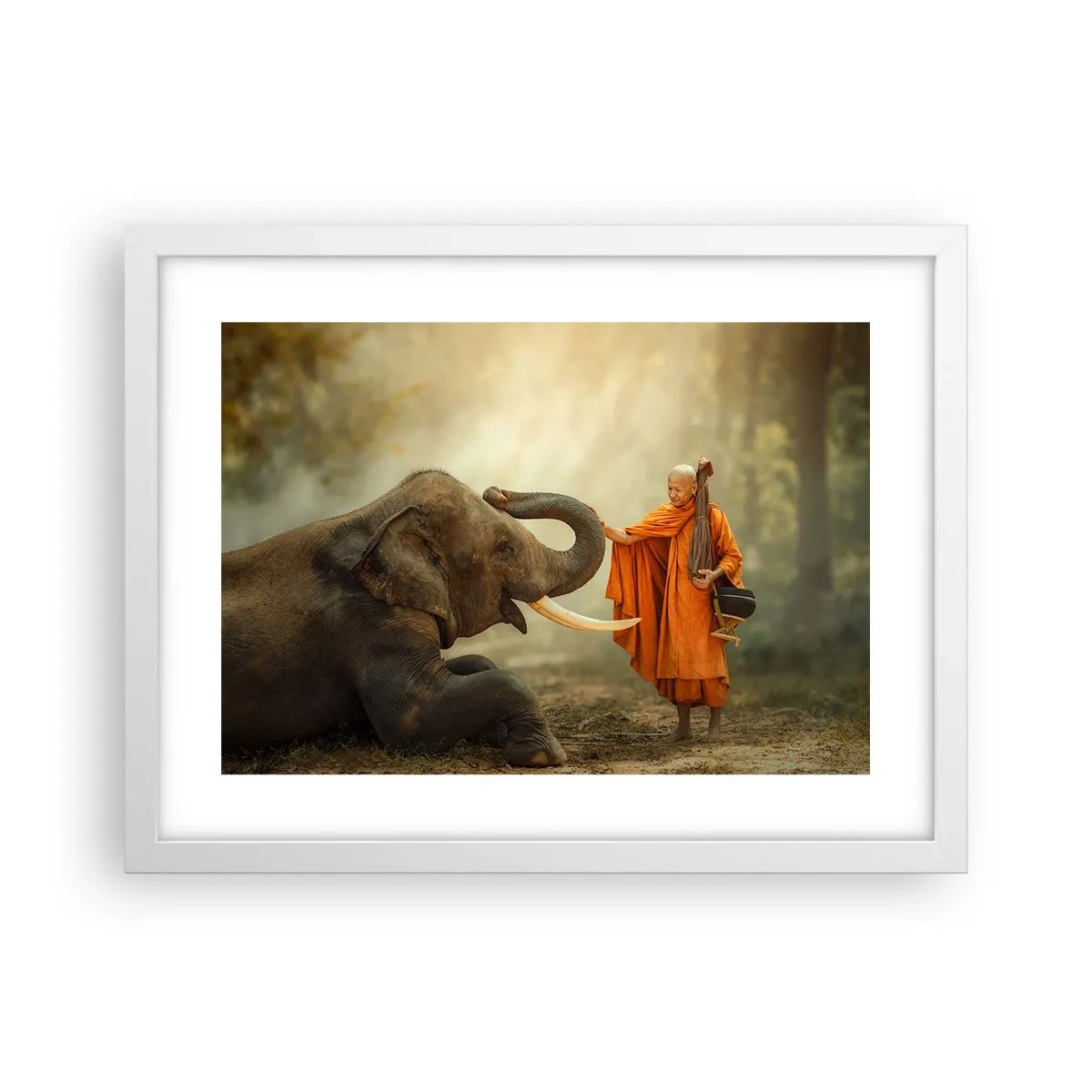 Plakat i hvid ramme - Møde på ferien - 40x30 cm