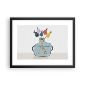 Plakat i sort ramme - Som et valmuefrø - 40x30 cm