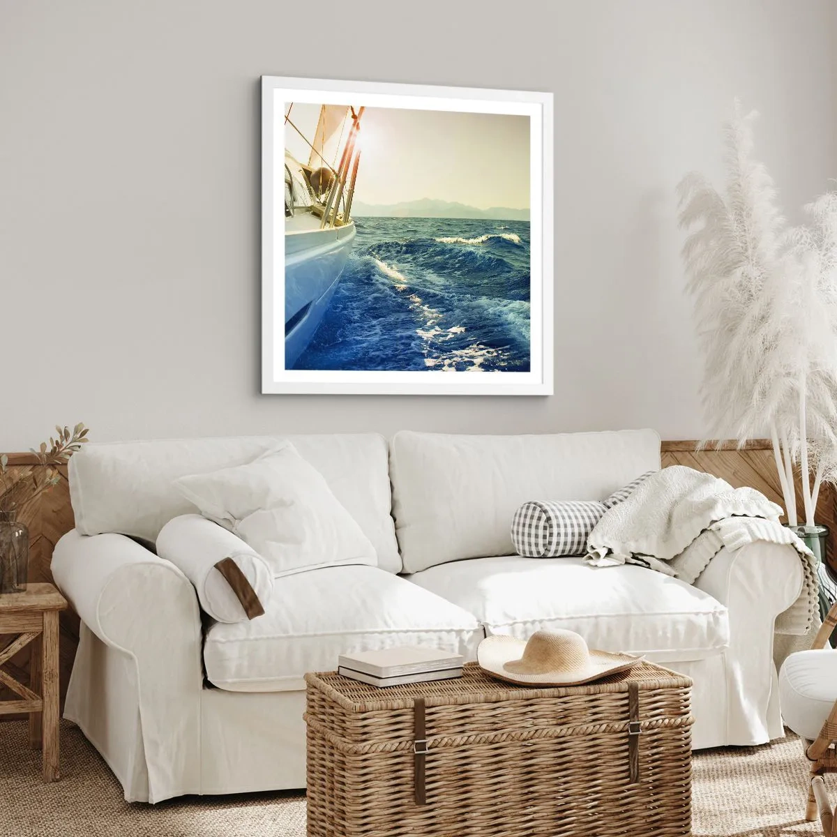 Plakat i hvid ramme - For eventyr - 50x50 cm