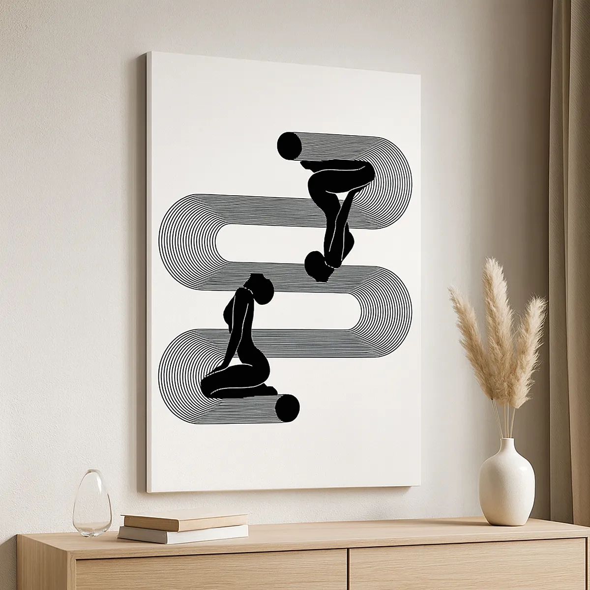 Lærredstryk - Billede på lærred - Sensuel symmetri - 50x70 cm