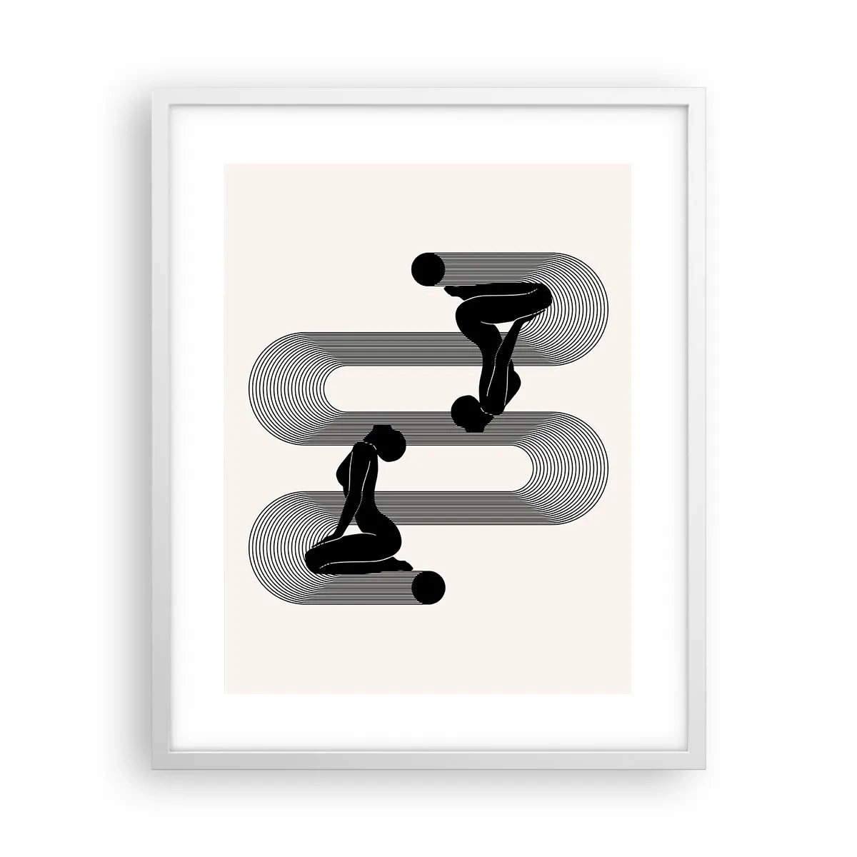 Plakat i hvid ramme - Sensuel symmetri - 40x50 cm