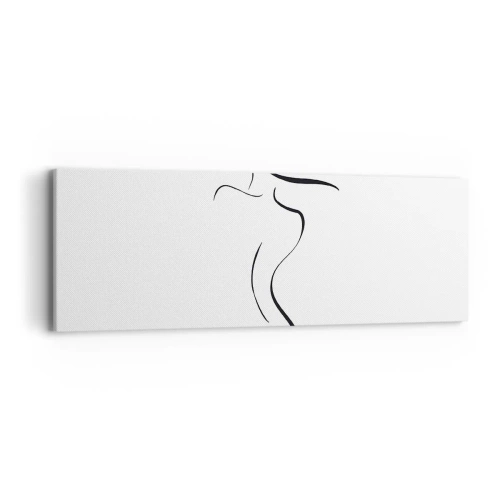 Lærredstryk - Billede på lærred - Flygtig som en bølge - 90x30 cm