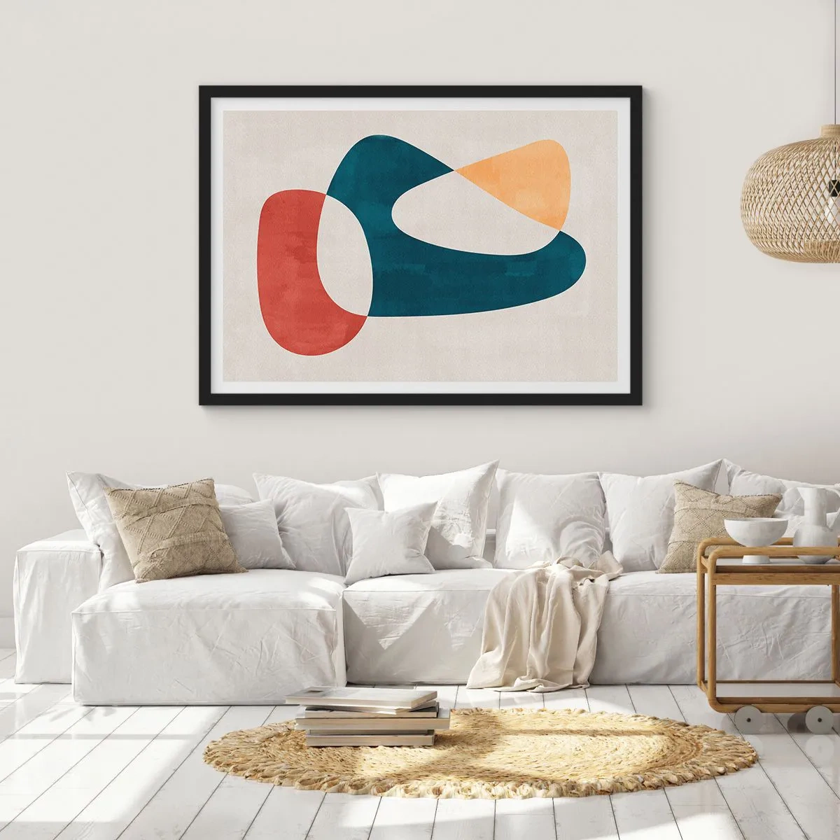 Plakat i sort ramme - Påvirkninger og metamorfoser - 70x50 cm