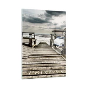 Billede på glas - Stranden i nord - 50x70 cm