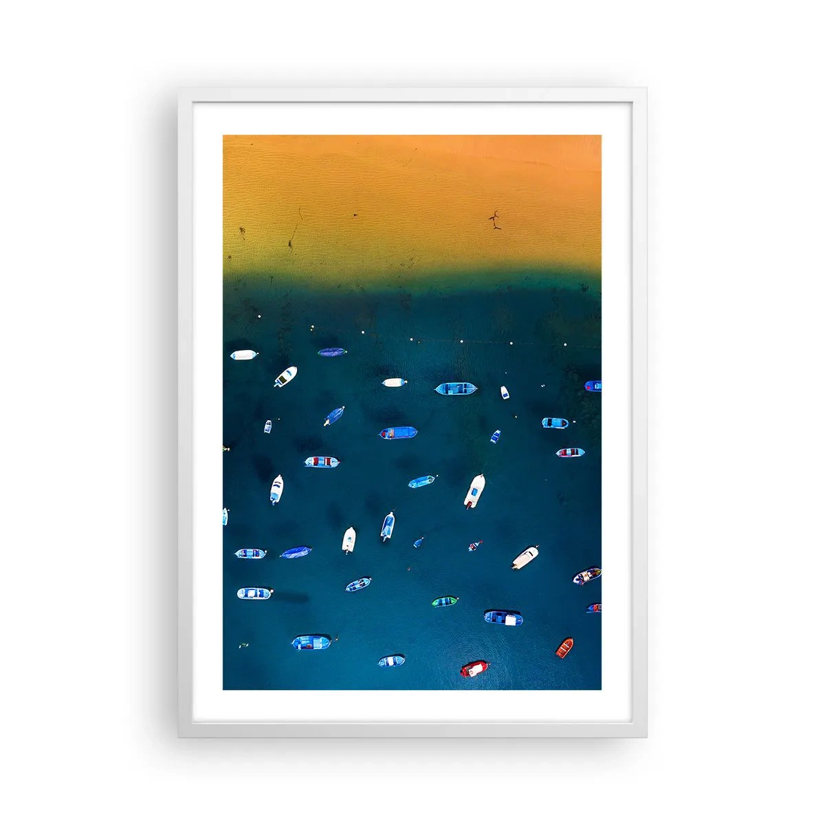 Plakat i hvid ramme - En ferieleg - 50x70 cm