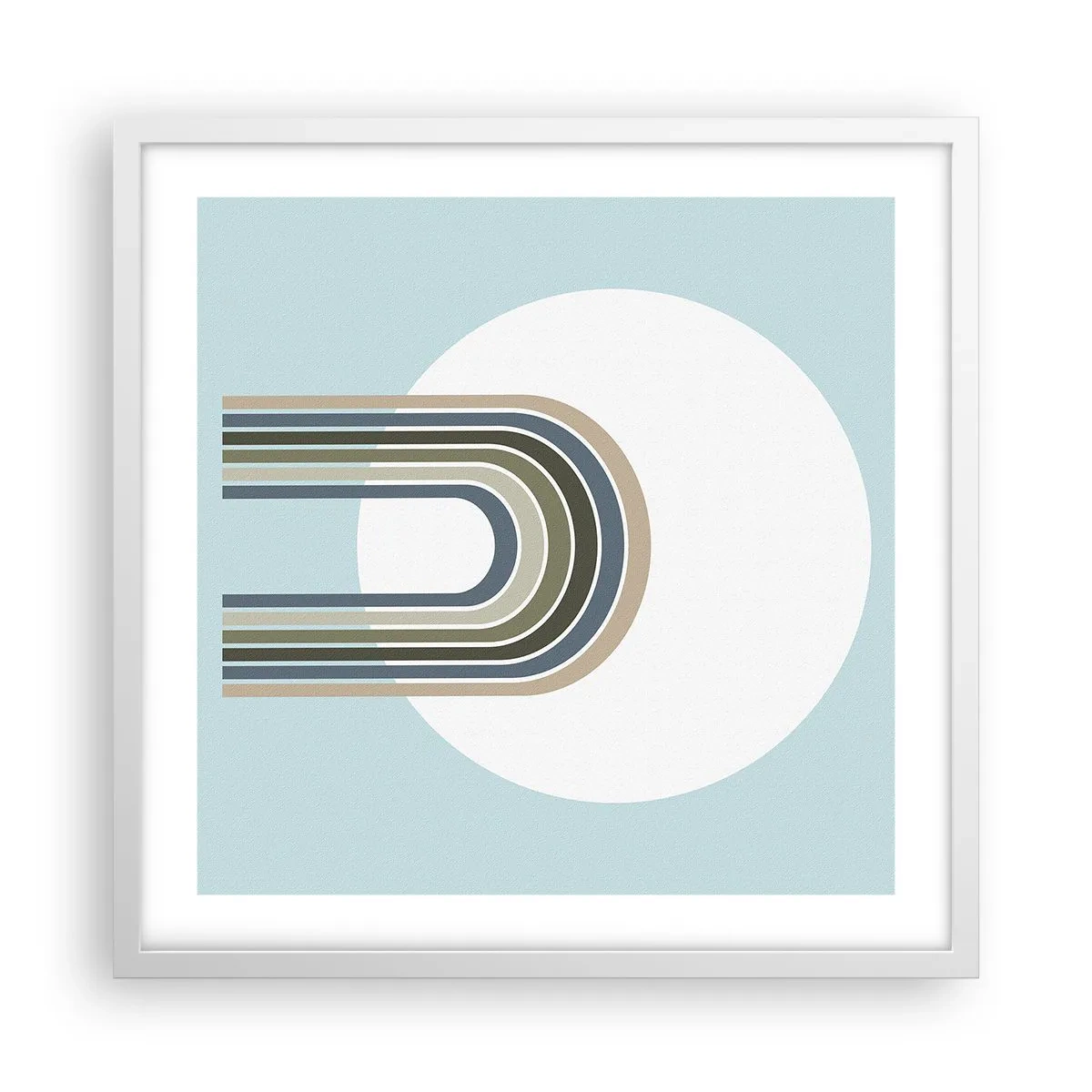 Plakat i hvid ramme - Uimodståelig tiltrækningskraft - 50x50 cm