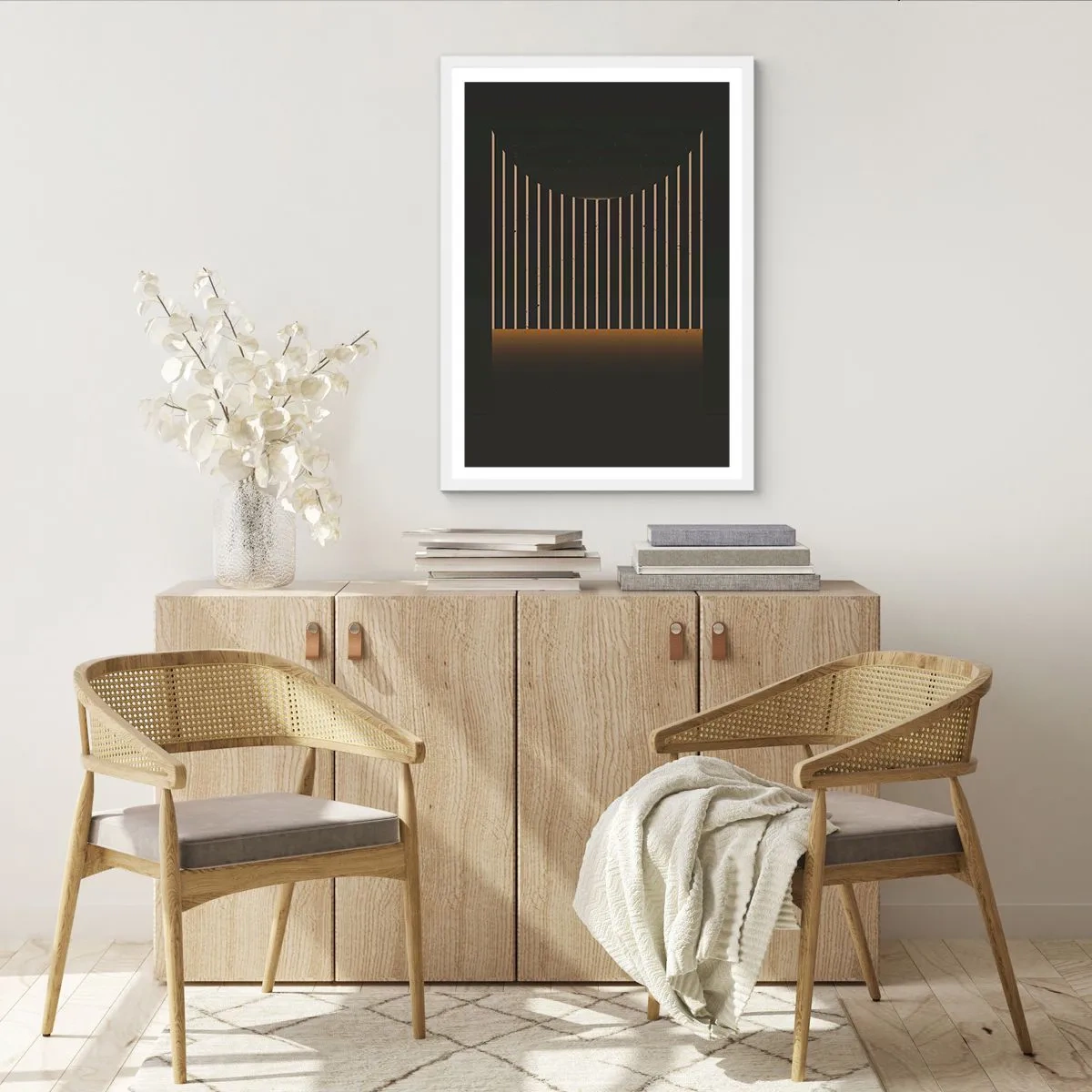 Plakat i hvid ramme - Udforsk mørket - 61x91 cm