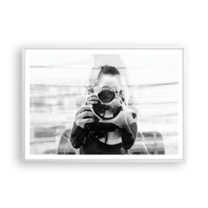 Plakat i hvid ramme - Skaber og materiale - 100x70 cm