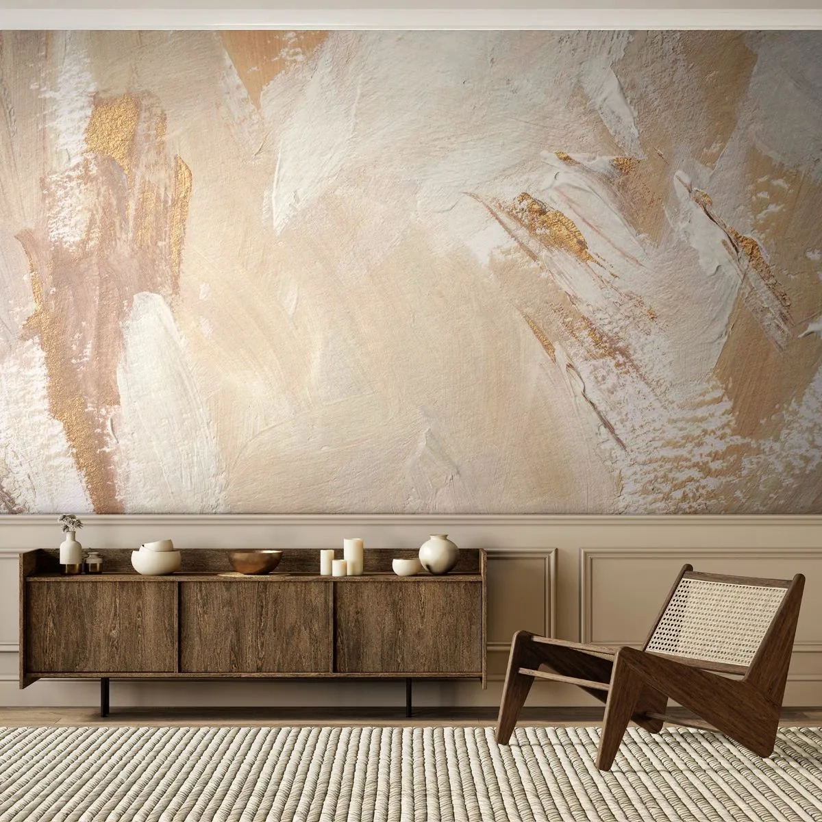 Fototapet Premium Sand - Pastelkomposition - Minimalistisk, Lyse, Stykke - 400x280 cm