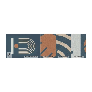 Prøve Fototapet Premium Sand - Geometri på granatæble - Abstraktion, Stykke, Grafik - 100x30 cm