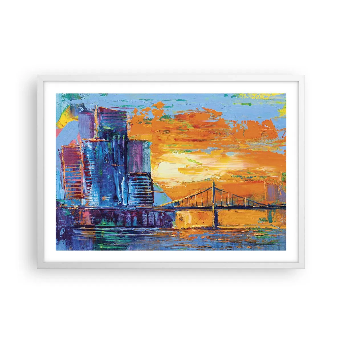 Plakat i hvid ramme - Kultur og natur - 70x50 cm