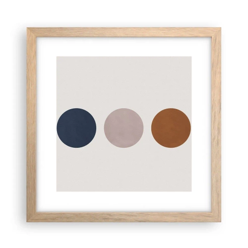 Plakat i ramme af lyst egetræ - Et symbol på perfektion - 30x30 cm