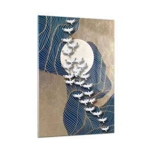 Billede på glas - Frihed, rejselyst, fællesskab - 50x70 cm