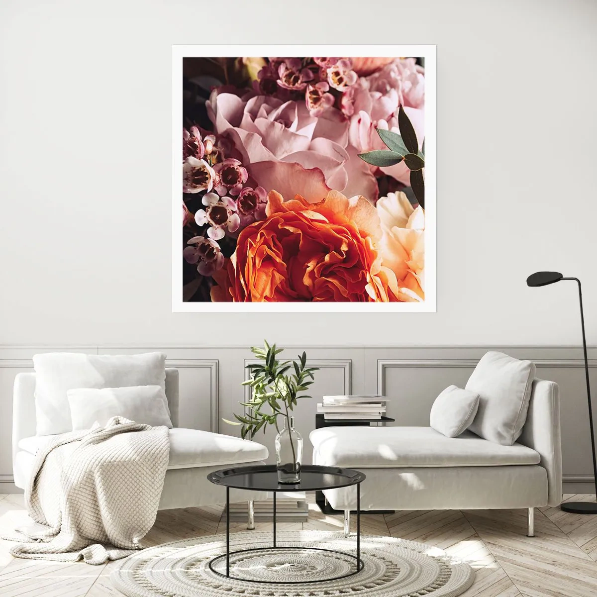 Plakat - Indhyllet i skønhed - 40x40 cm