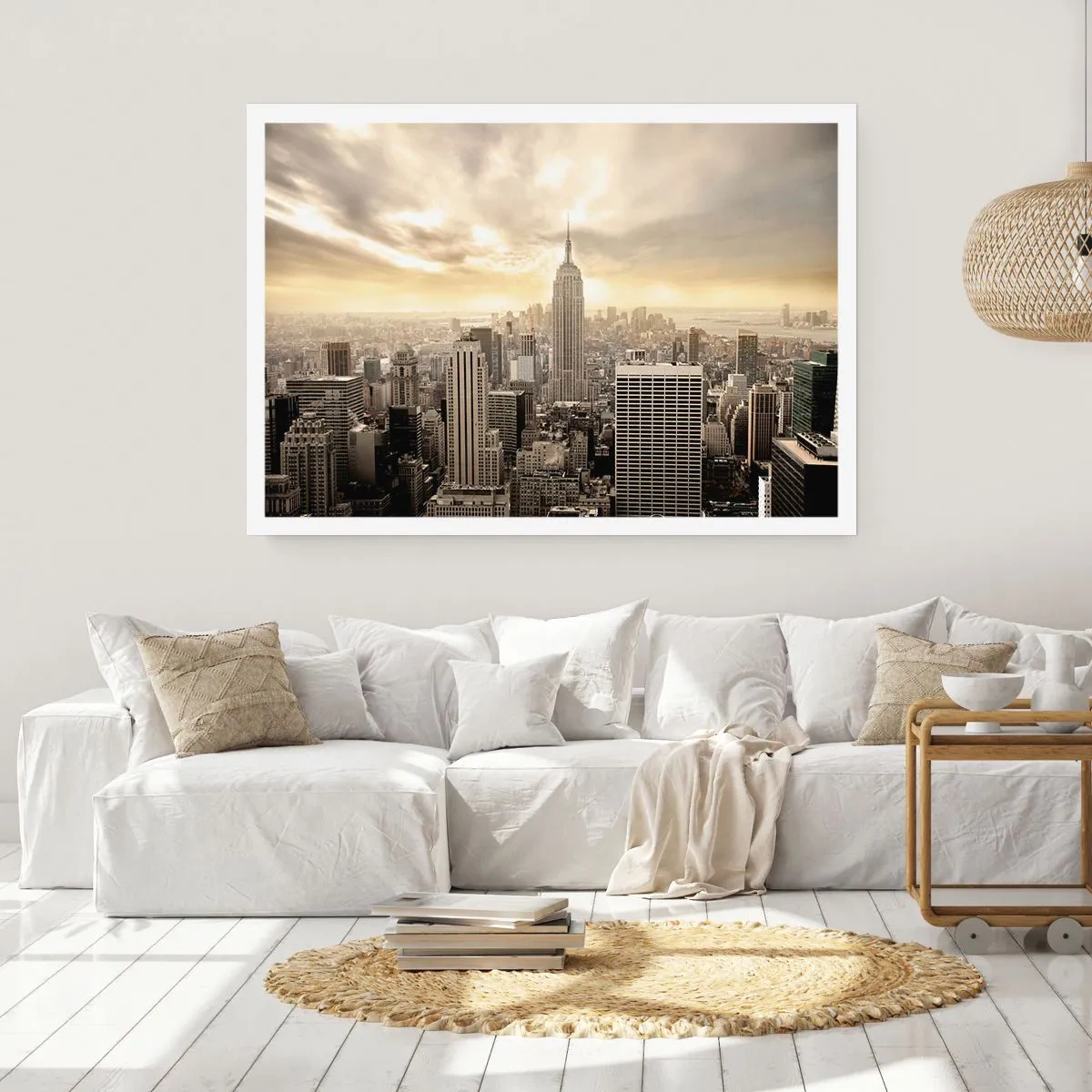 Plakat - New York vævet af grå - 91x61 cm
