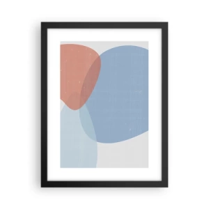 Plakat i sort ramme - Pastelfarvede relationer - 30x40 cm