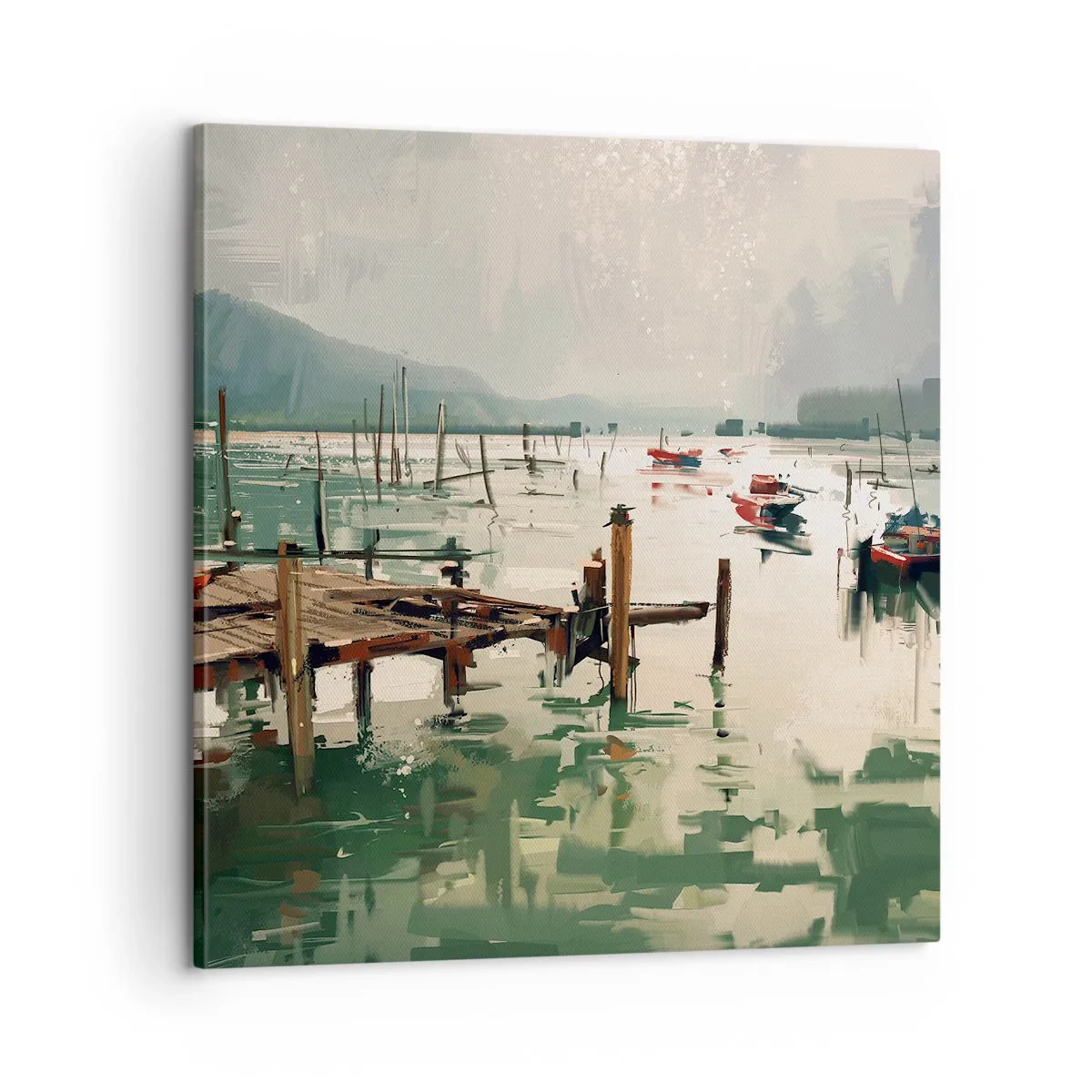 Lærredstryk - Billede på lærred - Dækket af en smeltet måne - 60x60 cm