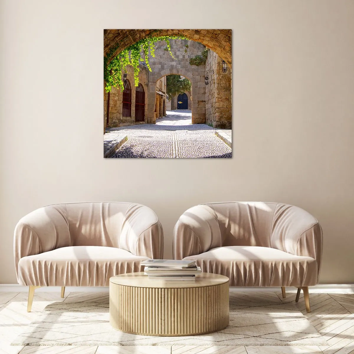 Billede på glas - Et optog vil snart dukke op - 60x60 cm