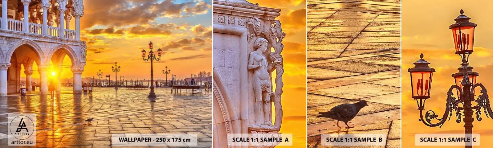 Fototapet Prøve Standard Eco - Hvor er alle henne? - By, Venedig, Arkitektur - 100x30 cm