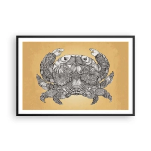 Plakat i sort ramme - Fortællinger om hr. krabbe - 91x61 cm
