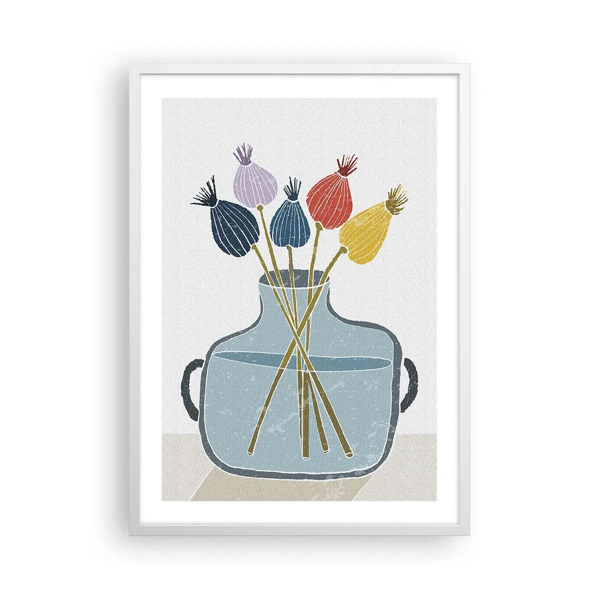 Plakat i hvid ramme - Som et valmuefrø - 50x70 cm