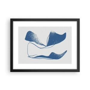 Plakat i sort ramme - Bevinget abstraktion - 40x30 cm