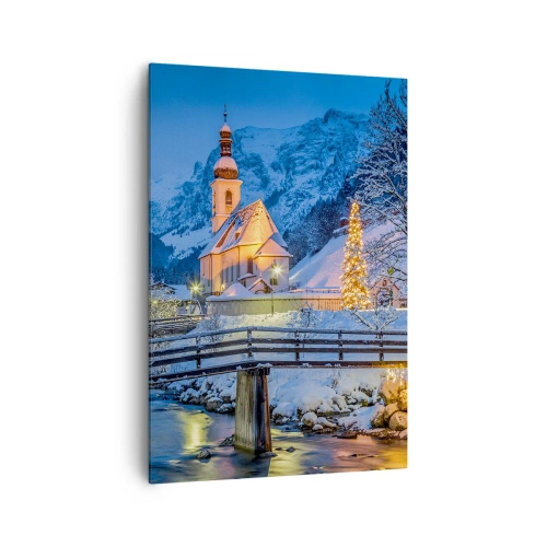 Lærredstryk - Billede på lærred - Julens ånd - 70x100 cm