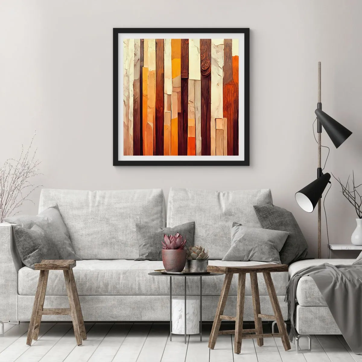 Plakat i sort ramme - Hymne af skovens træer - 30x30 cm