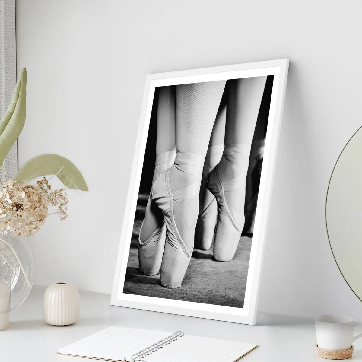 Plakat i hvid ramme - Sammen, let - 70x100 cm