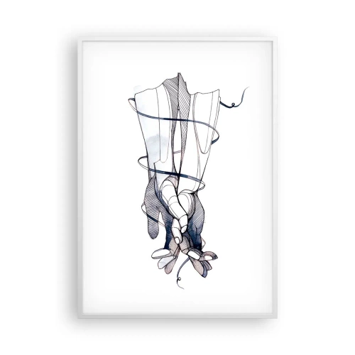Plakat i hvid ramme - En undersøgelse af berøring - 70x100 cm