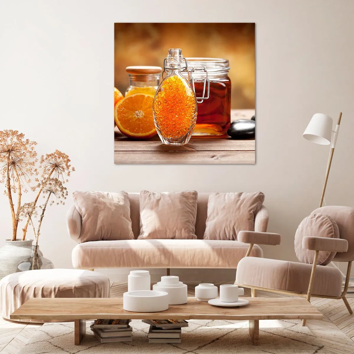 Lærredstryk - Billede på lærred - Solrige smags- og aromastoffer - 60x60 cm