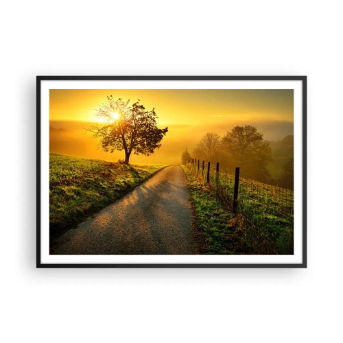 Plakat i sort ramme - Kære eftermiddag - 100x70 cm