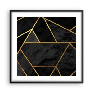 Plakat i sort ramme - Mørke og lys - 50x50 cm