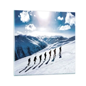 Billede på glas - Det vindende hold - 70x70 cm