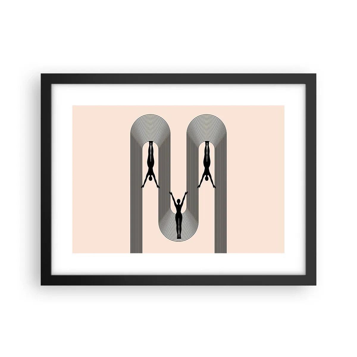 Plakat i sort ramme - På hovedet nedad - 40x30 cm