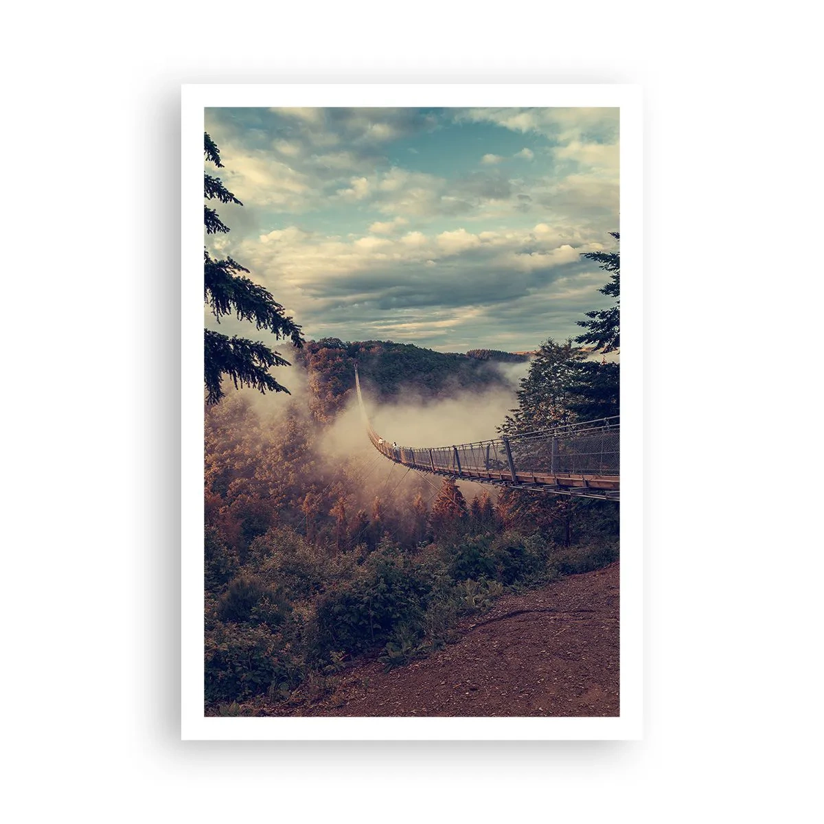 Plakat - Over efterårsskoven - 70x100 cm