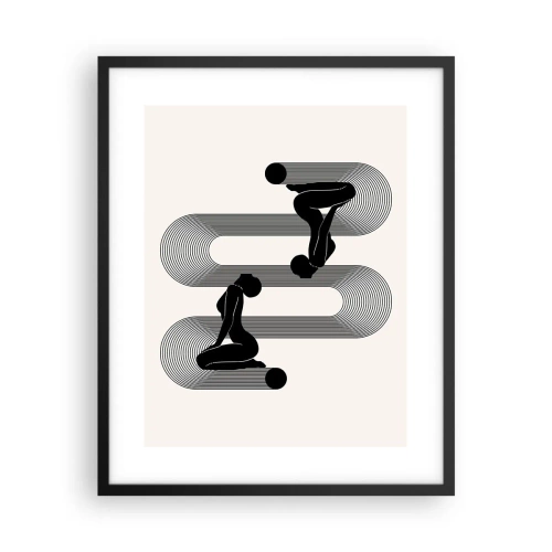 Plakat i sort ramme - Sensuel symmetri - 40x50 cm