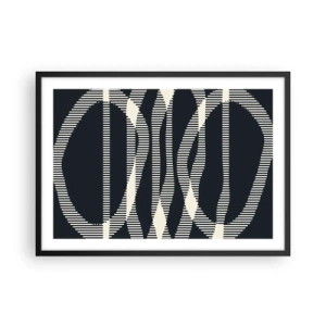 Plakat i sort ramme - Forsøg på at bryde igennem mørket - 70x50 cm