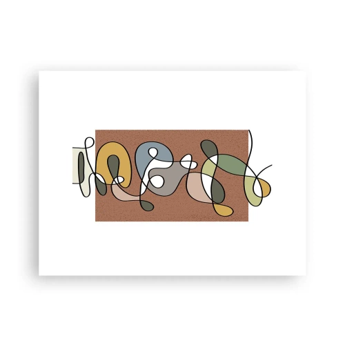 Plakat - En abstraktion, der er værd at smile over - 40x30 cm