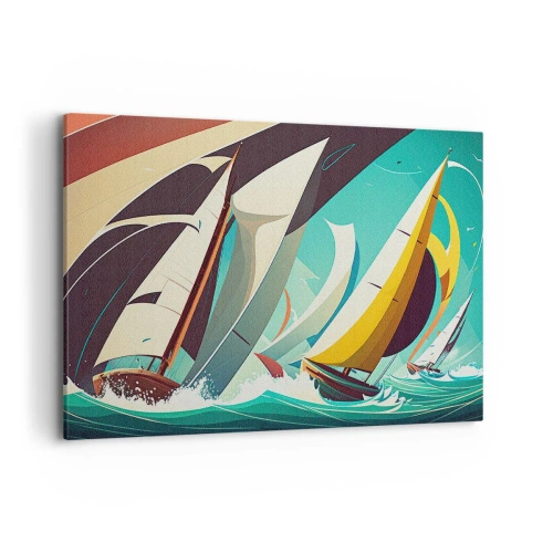 Lærredstryk - Billede på lærred - Tæt på og personligt med elementerne - 100x70 cm