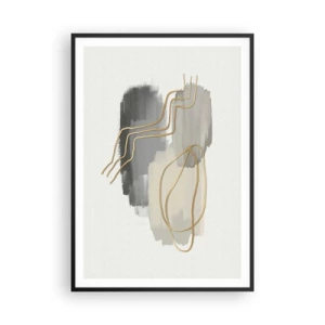 Plakat i sort ramme - Vedholdenhed og bevægelse - 70x100 cm