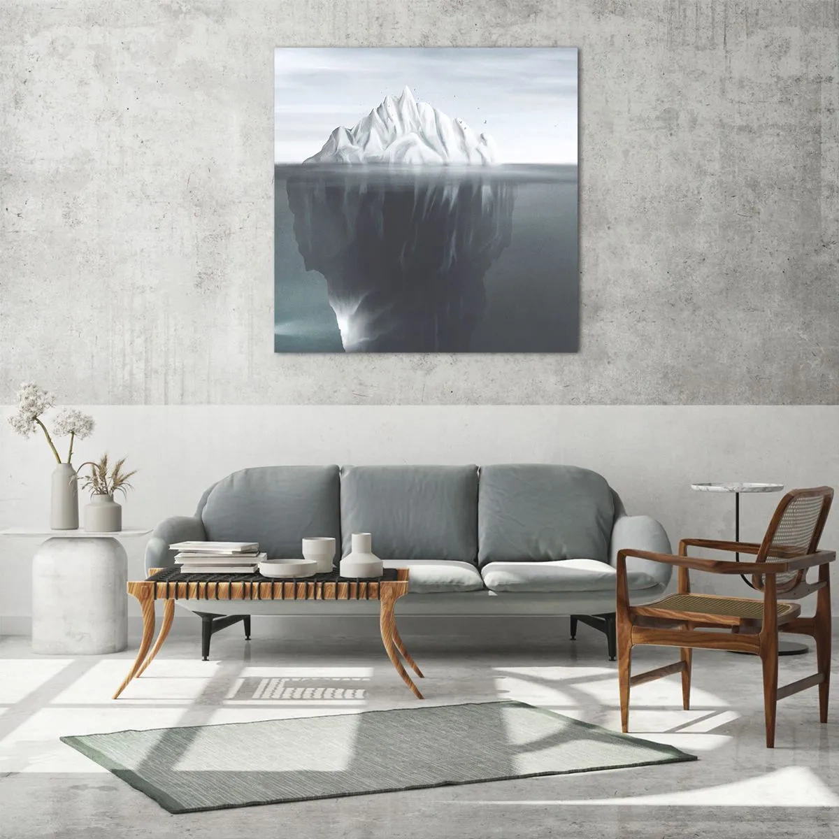 Billede på glas - Undervands-mysterium - 40x40 cm