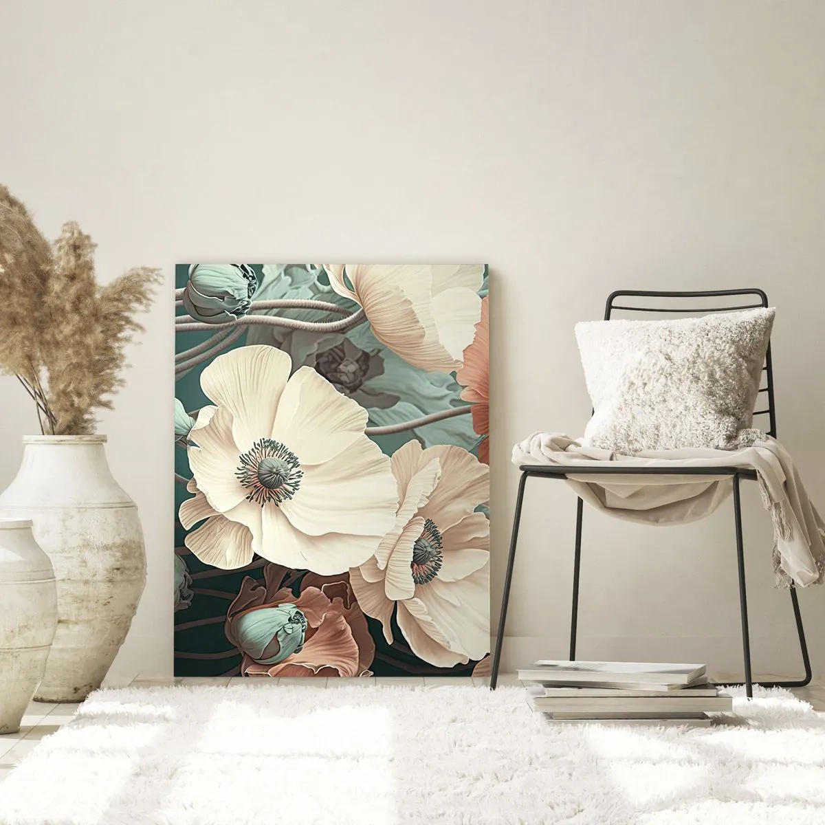 Billede på glas - Valmuernes hvisken - 80x120 cm