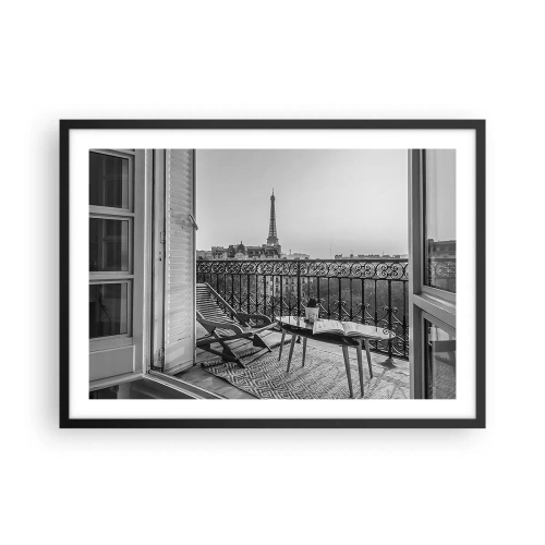 Plakat i sort ramme - Eftermiddag i Paris - 70x50 cm