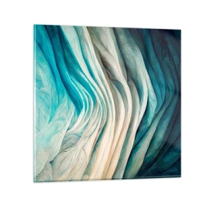 Billede på glas - Blå umættelighed - 30x30 cm