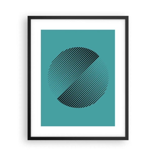 Plakat i sort ramme - Cirklen - en geometrisk variation - 40x50 cm