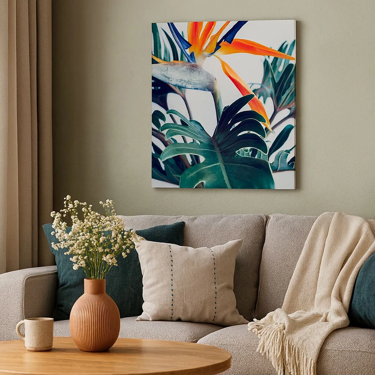 Lærredstryk - Billede på lærred - Fuglebur - 30x30 cm