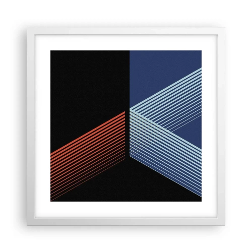 Plakat i hvid ramme - En simpel historie - 40x40 cm