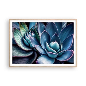 Plakat i ramme af lyst egetræ - Vital kraft - 100x70 cm