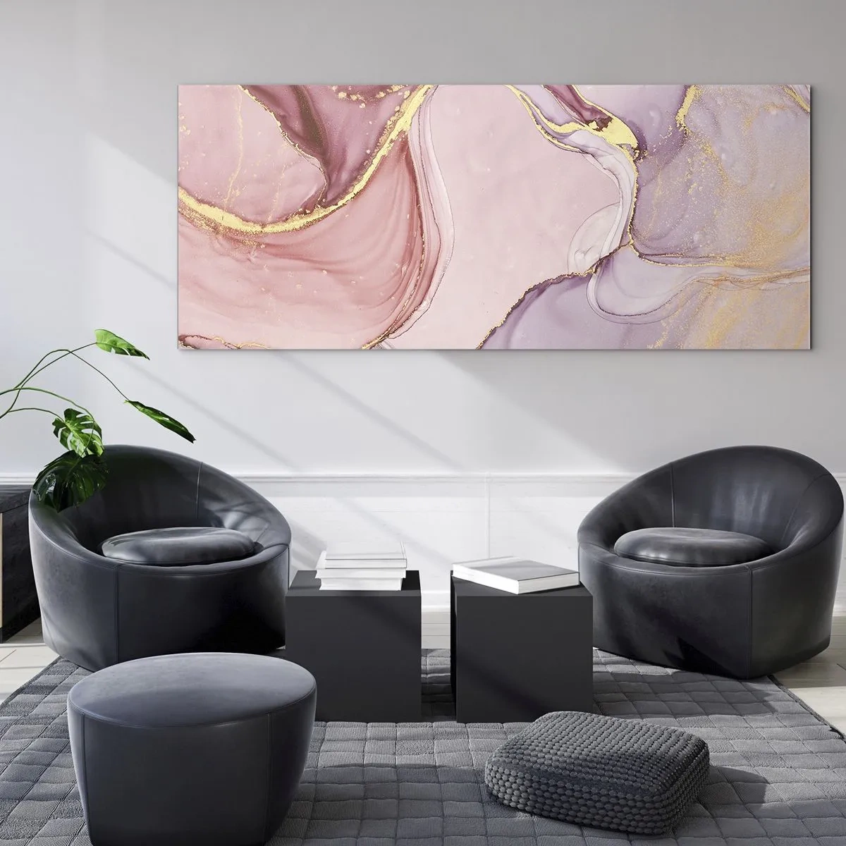 Billede på glas - Et kærtegn af farver - 140x50 cm